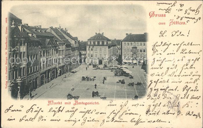 Zittau Markt mit Amtsgericht