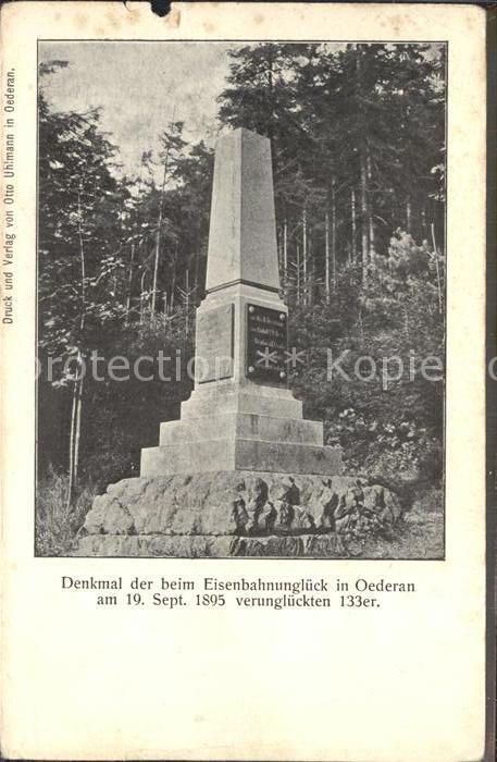 Oederan Denkmal Eisenbahnunglueck 1895