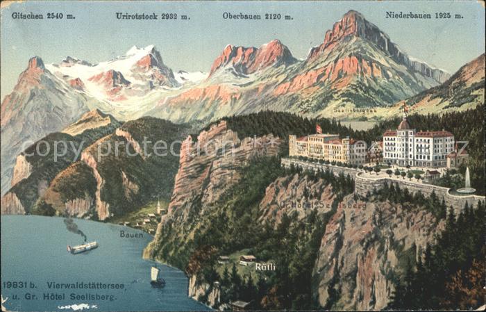 Ruetli Vierwaldstaettersee Grand Hotel Seelisberg Urirotstock