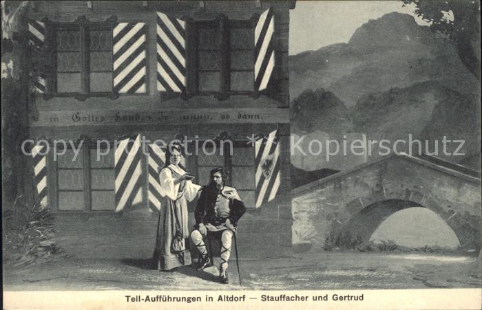 Altdorf UR Tell Auffuehrung Stauffacher und Gertrud