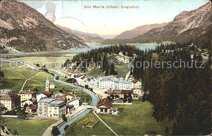 Sils Maria Graubuenden Panorama