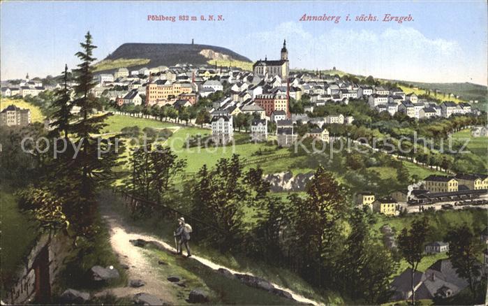 Annaberg-Buchholz Erzgebirge mit Poehlberg