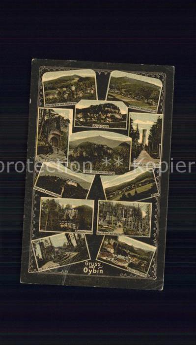 Oybin Sachsen mit Hochwald Berg Oybin Moenchskanzel Burgtor Aussichtsturm Ameise