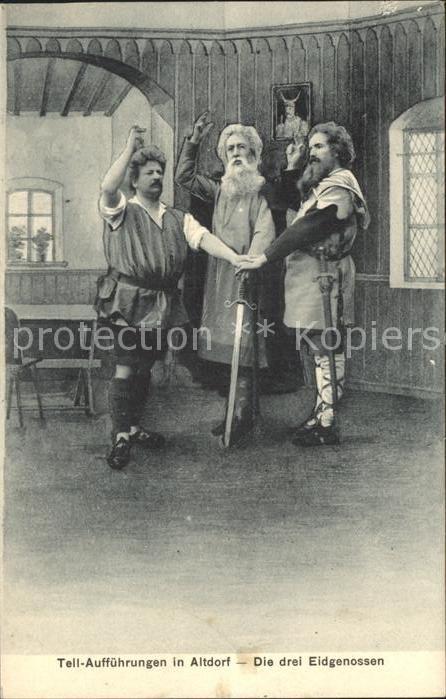 Altdorf UR Tell Auffuehrung Die drei Eidgenossen