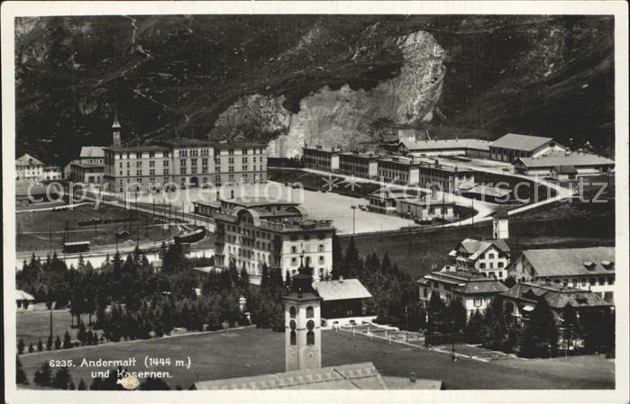 Andermatt mit Kasernen