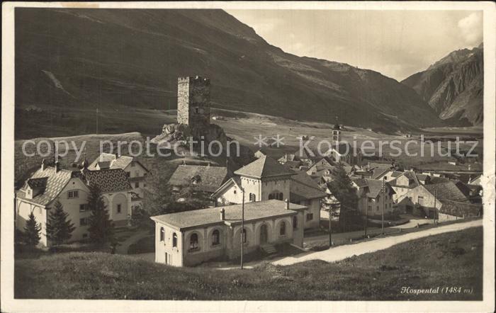 Hospental Teilansicht mit Turm