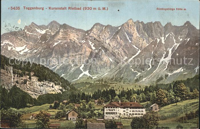 Toggenburg Kuranstalt Rietbad mit Saentis