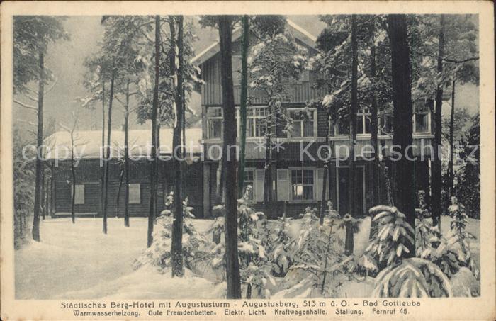 Bad Gottleuba-Berggiesshuebel Staedt Berghotel Augustusberg mit Augustusturm