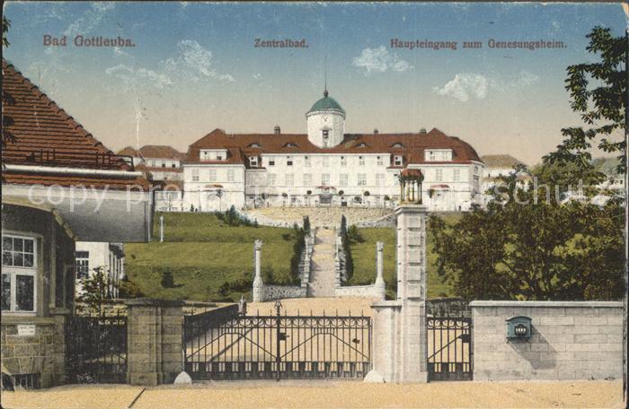 Bad Gottleuba-Berggiesshuebel Genesungsheim Zentralbad Haupteingang