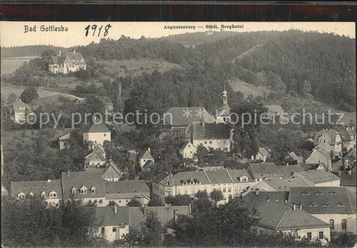 Bad Gottleuba-Berggiesshuebel Stadtblick mit Berghotel Augustusberg