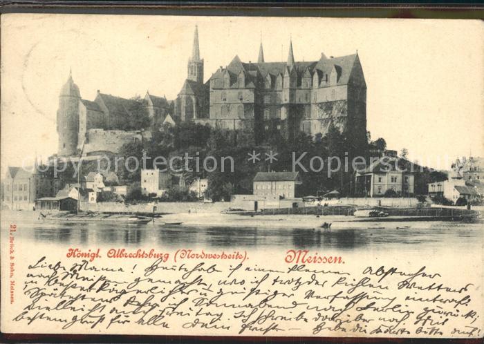 Meissen Elbe Sachsen Koenigliche Albrechtsburg
