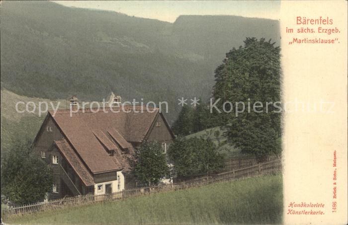 Baerenfels Erzgebirge Martinsklause