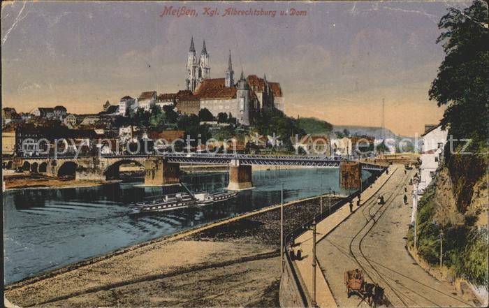 Alt Meissen Elbe Koenigliche Albrechtsburg und Dom