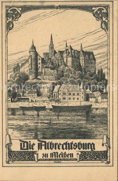 Meissen Elbe Sachsen Albrechtsburg