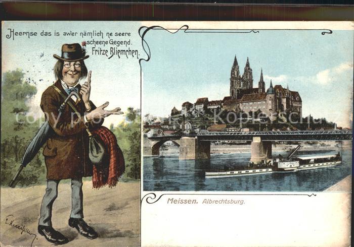 Meissen Elbe Sachsen Fritze Bliemchen und die Albrechtsburg