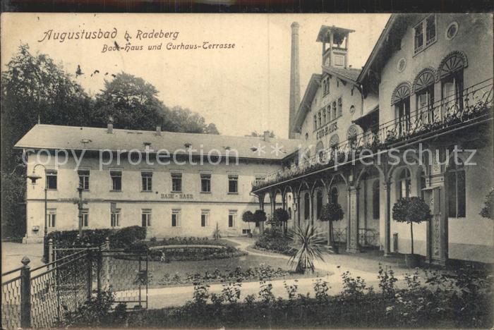 Augustusbad-Liegau Badehaus und Kurhaus Terrasse