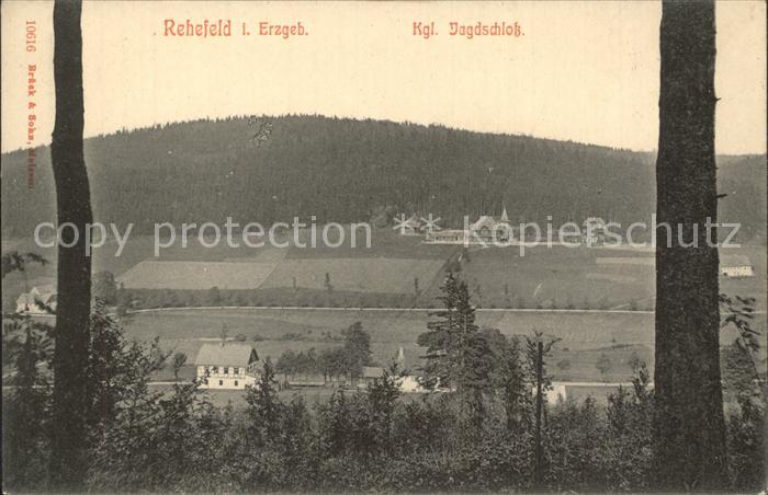 Rehefeld-Zaunhaus Blick zum Koeniglichen Jagdschloss