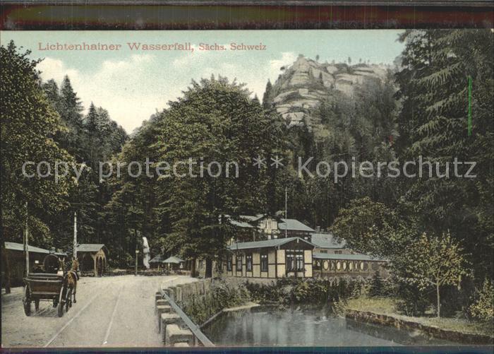 Lichtenhain Sebnitz Wasserfall Gasthaus Elbsandsteingebirge