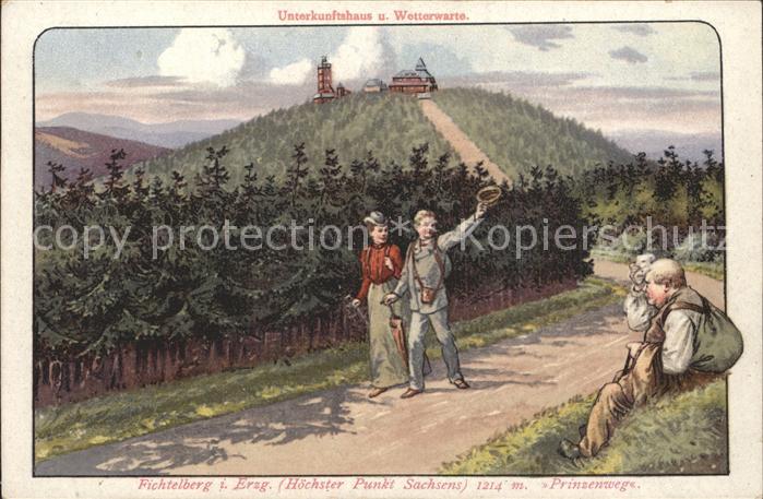 Fichtelberg Oberwiesenthal Unterkunftshaus Wetterwarte Prinzenweg Wandern