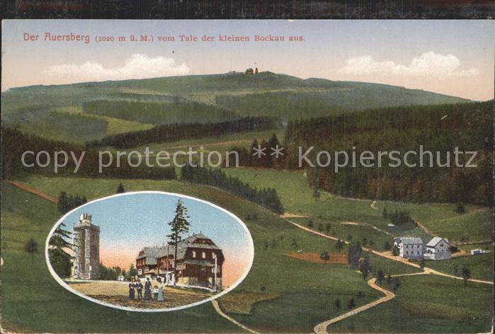 Auersberg Wildenthal vom Tale der kleinen Bockau Berghaus