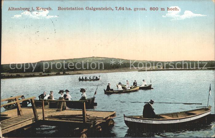 Altenberg Erzgebirge Bootstation Galgenteich Ruderboot