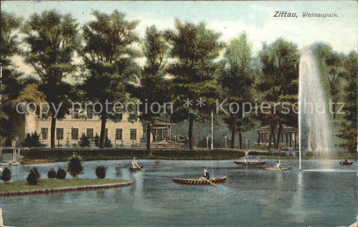 Zittau Weinaupark See Ruderboot