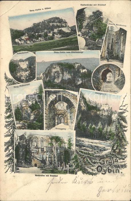 Oybin Sachsen Berg Oybin Klosterkirche Friedhof Ruine Burgtor Felsen Zittauer Ge