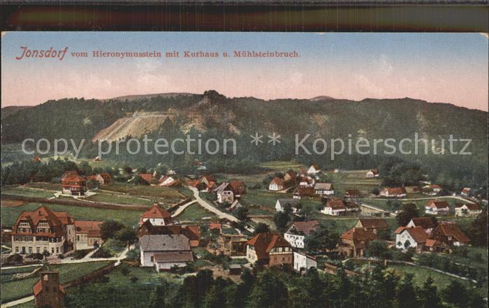 Jonsdorf Panorama Blick vom Hironymusstein Kurhaus Muehlsteinbruch Zittauer Gebi