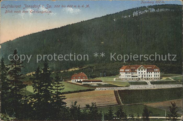Jonsdorf Blick nach dem Erholungsheim Jonsberg Zittauer Gebirge