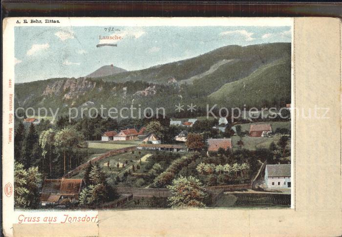 Jonsdorf Panorama mit Lausche Zittauer Gebirge