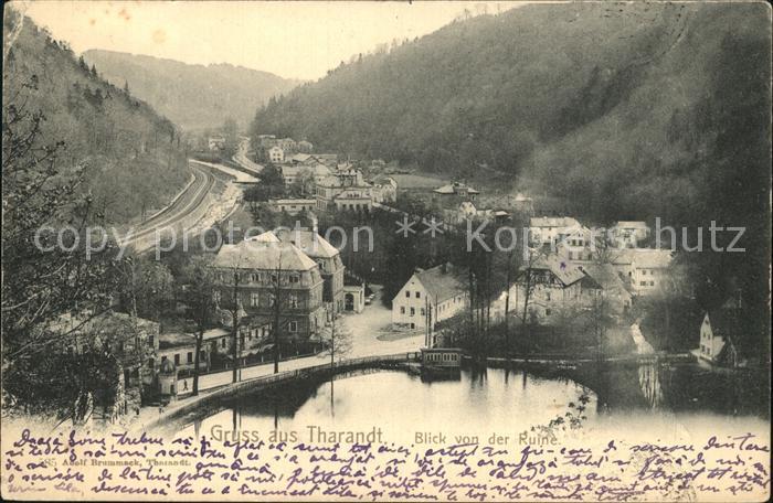 Tharandt Blick von der Ruine Schlossteich