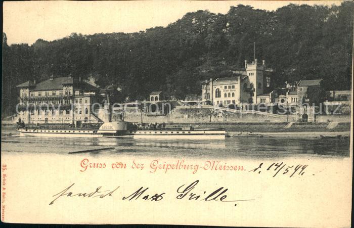 Meissen Elbe Sachsen Geipelburg Dampfer Aussig