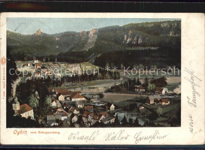 Oybin Sachsen Blick vom Schuppenberg Zittauer Gebirge