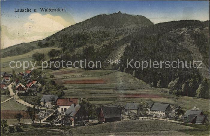 Waltersdorf Zittau Ortsansicht mit Blick zur Lausche