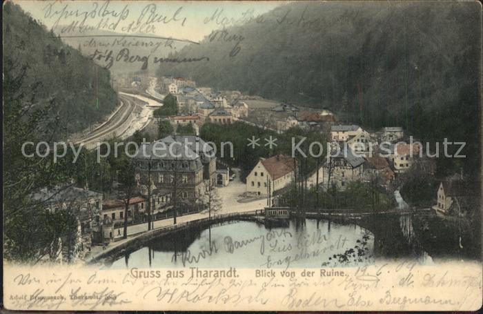 Tharandt Blick von der Ruine Schlossteich