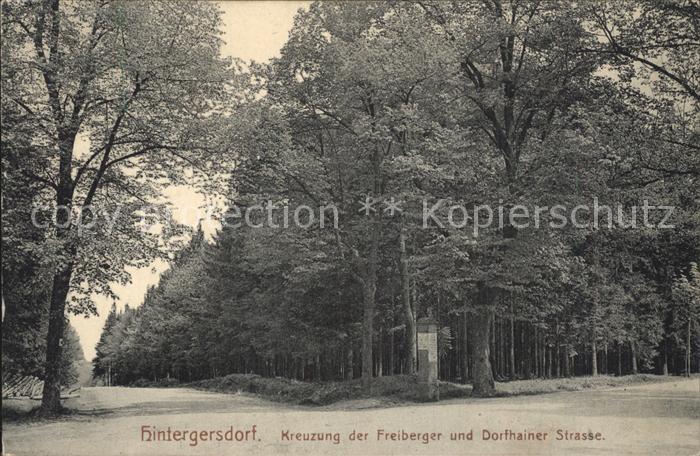 Hintergersdorf Kreuzung der Freiberger und Dorfhainer Strasse