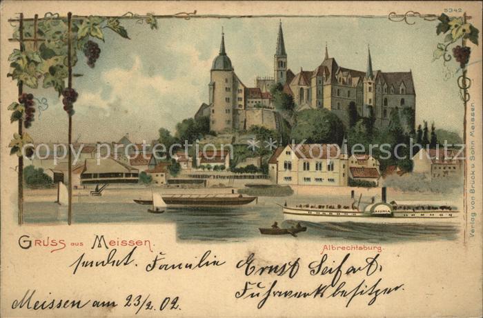 Meissen Elbe Sachsen Albrechtsburg Elbe Dampfer