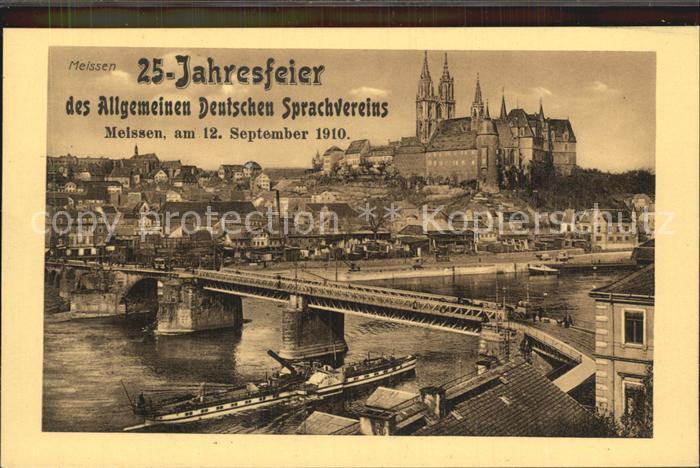 Meissen Elbe Sachsen Albrechtsburg Dom Dampfer Bruecke 25 Jahresfeier Allgemeine