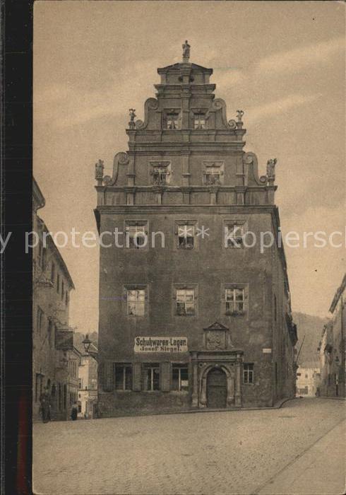 Alt Meissen Elbe Giebel Bahrmannsches Haus erbaut 1571 buergerliches Baudenkmal