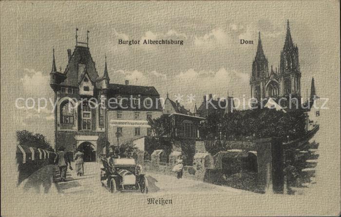 Meissen Elbe Sachsen Burgtor Albrechtsburg Dom