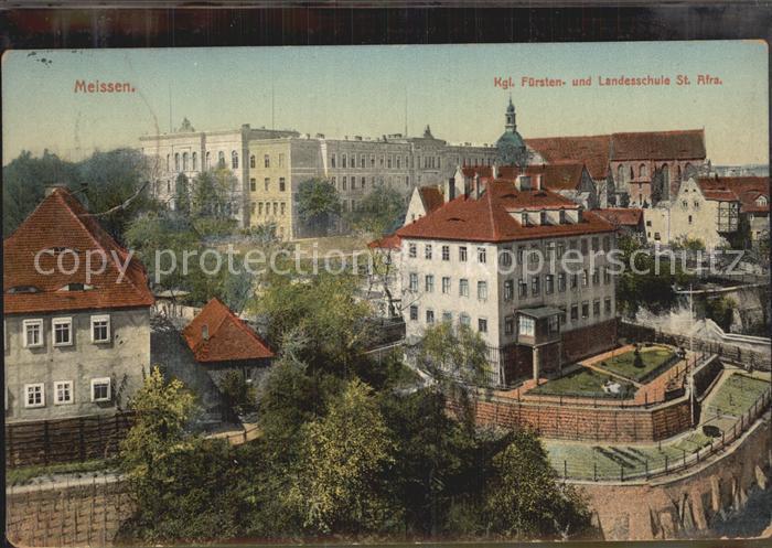 Meissen Elbe Sachsen Kgl Fuersten und Landesschule St Afra Stempeldurchdruck