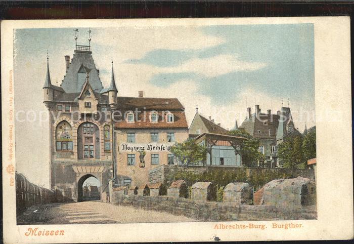 Meissen Elbe Sachsen Burgtor Albrechtsburg