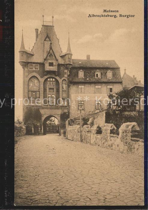 Meissen Elbe Sachsen Burgtor Albrechtsburg