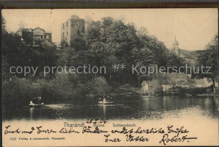 Tharandt Schlossteich Ruine Kirche