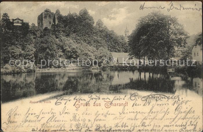 Tharandt Schlossteich Ruine Reichspost