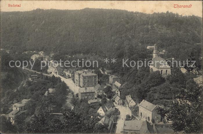 Tharandt Badetal Kirche Englers Postkarte Wappen