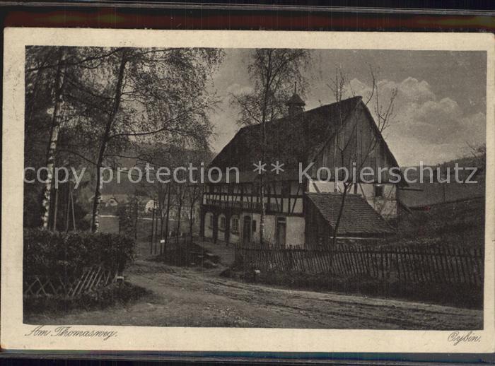 Oybin Sachsen Partie am Thomasweg Serie Saechsische Heimatschutz Postkarten