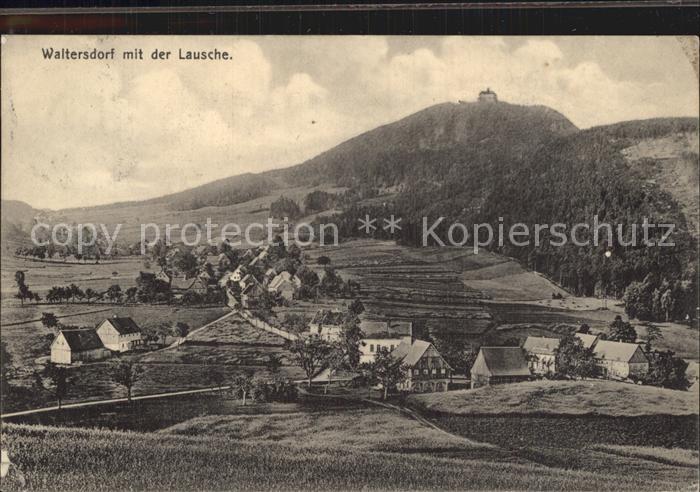 Waltersdorf Zittau Panorama mit Berg Lausche Zittauer Gebirge