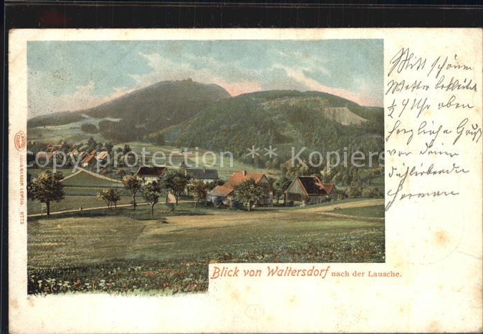 Waltersdorf Zittau Panorama mit Berg Lausche Zittauer Gebirge