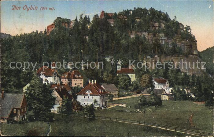 Oybin Sachsen Ortsansicht mit Kirche Berg Oybin Zittauer Gebirge